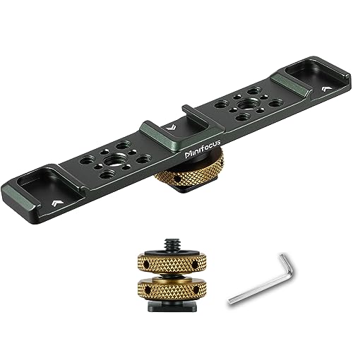 MINIFOCUS Triple griffe de fixation pour barre d'extension en alliage d'aluminium avec trous de filetage de 6,35 mm pour appareil photo reflex numérique,...