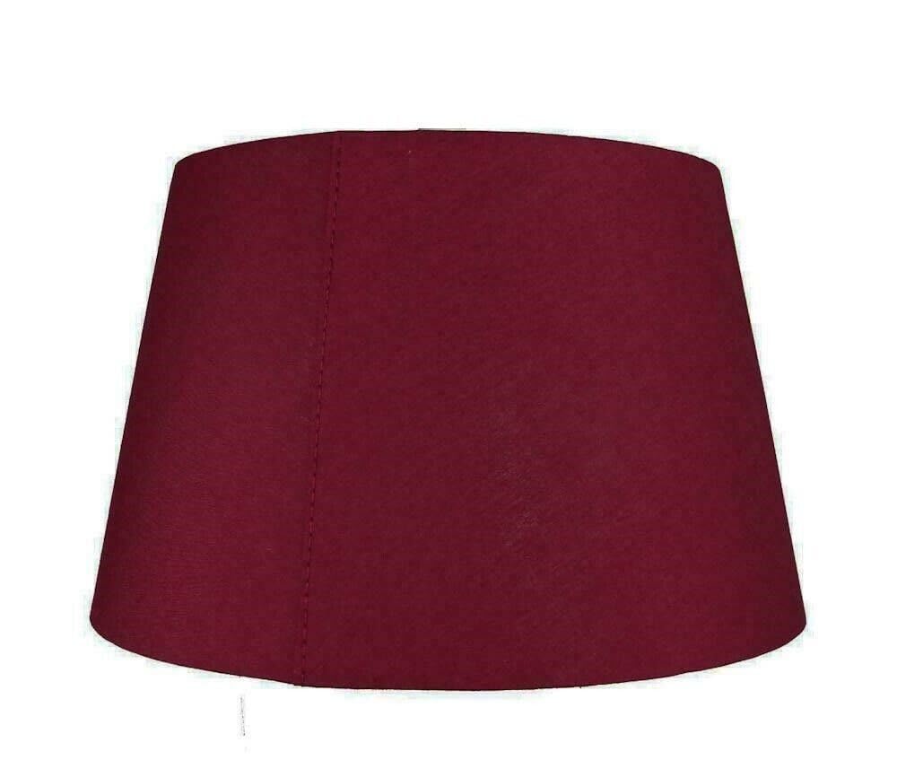 Cotton Drum Shade Vintage Tapered Fabric Easy Fit Table Lamp & Ceiling Pendant Light Shade (14"(36cm), Burgundy) — image 1