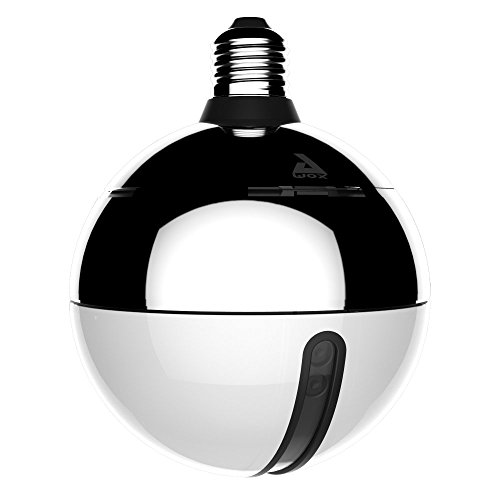 AwoX CamLIGHT Cámara HD motorizada con Bombilla LED y Wi-Fi, Color Plateado