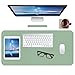 Boutilon Leather Desk Pad Protector,Non-Slip Mouse Pad,Laptop Desk Pad,Office Mouse Mat,Waterproof Leather Desk Blotter,Desk Writing Pad for Office and Home (M-Green,30