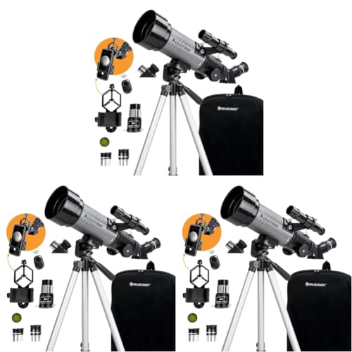 Image of Celestron Travel Scope 70mm DX Refractor Telescope Kit with Backpack, (Pack of 3)