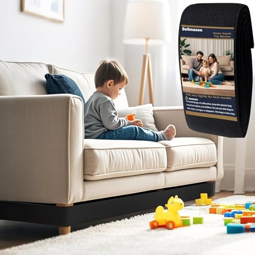 Sellmazon Under Couch Blocker for Kids and Pet Toys 3 inch x 123inch Toy Blocker for Bed and Furniture Stop Toys Going Under Sofa