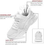 Baskets Blanches Unisexes pour Enfants, Sneakers Respirantes pour Garçons Filles, Chaussures de Course Légères pour Enfants Tout-Petits/Jeunes Enfants/Grands Enfants