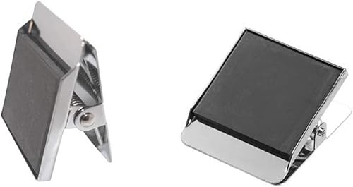 Miniatura 6 de 6 clips magnéticos cuadrados para pared de refrigerador, clip magnético de acero inoxidable, clips magnéticos de metal resistentes para colgar,