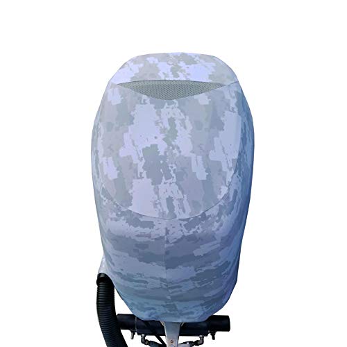 Image of Grey Digital Camo Motor Cover Fits and Compatible with MERC 225-400R HP 6-Cylinder Supercharged | Made in USA to Stay on While You Run! | 101D