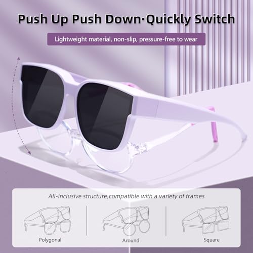 EYEBUDDY Fit Over Glasses Sunglasses for Kids Polarized Sunglasses:fitover sunglasses boys girls4