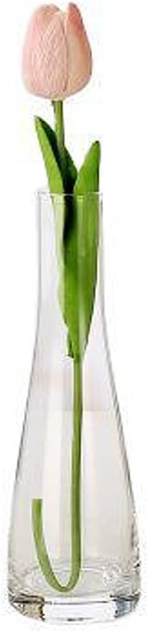 Hand-Made Blown Art Bud Glass Vase Glass Flower Vase Single Stem Vase Bud Vase Centerpieces Vases for Wedding Reception Dining Table Single Rose Flowers (Grey) - Image 9