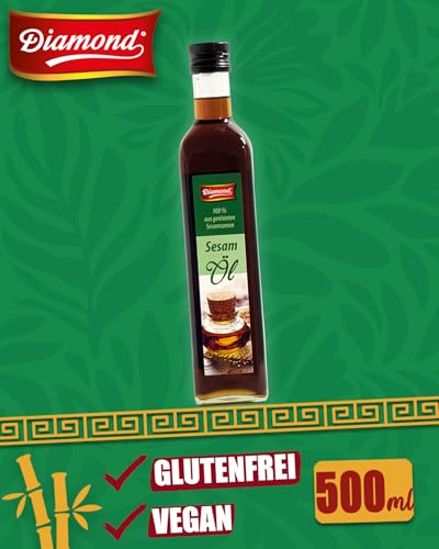 Foto von DIAMOND Sesamöl, aus 100% gerösteten Sesamsamen, ein kulinarischer Genuss mit nussigem Aroma - 1 x 500 ml