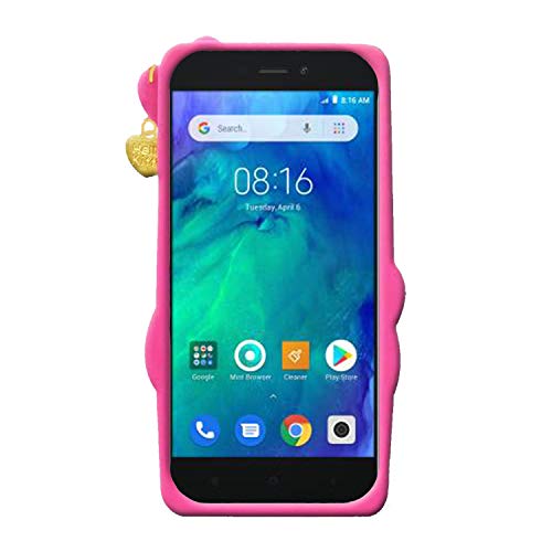 Image of Unirock Hello Kitty Back Case Cover for Redmi Go| 3D Cute Hello Kitty Case |Soft Silicone Rubber Back Cover with Pendant Kitty Cover for Redmi Go (Pink)