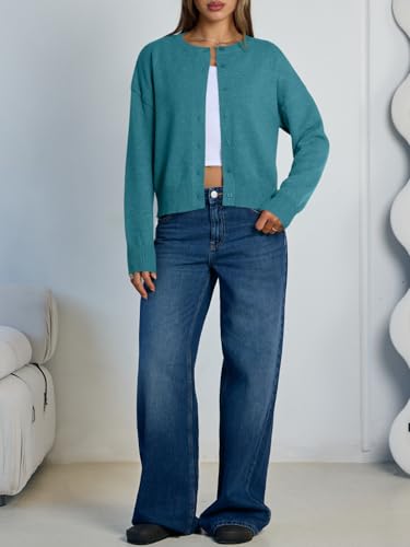 Image of Trendy Queen Cropped Cardigan Sweaters for Women Lightweight Y2k Fall Outfits Spring Fashion Clothes 2026