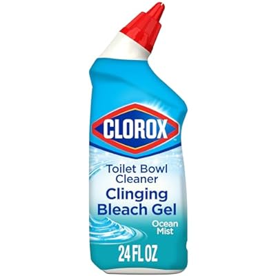 Clorox Toilet Bowl Cleaner, Clinging Bleach Gel, Ocean Mist - 24 Ounces (Package May Vary)