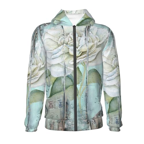 Vintage Rose1 Kid Hoodies Boys Zip Up Sweatshirts Girls Pullover with Pocket2