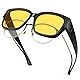 Fimoson Nachtsichtbrille für Autofahrer - Fit Over Glasses Anti Glare HD Brille mit TR Frame für Männer und Frauen