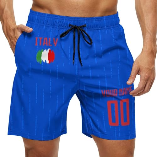 2024 Soccer National Team Shorts Custom Soccer Beach Trunks,Soccer Fans Gifts Personalized Name & Number,Men Youth,S-3XL