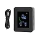 USB-Aufladung, Kohlendioxid-Detektor, Halbleiter-TVOC-Sensor, Luftqualitätsmonitor Mit Temperatur- Und Luftfeuchtigkeitsprüfung, Überwachung des CO2-Gehalts, Für Zuhause Und Büro(Schwarz)