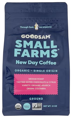 Goodsam Organic Medium Roast New Day Ground Coffee, 12 Ounce