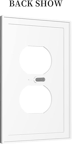 Peace Lips - Cubierta de salida de 1 banda para receptáculo dúplex placa de pared decorativa eléctrica interruptores de luz para baño sala de estar