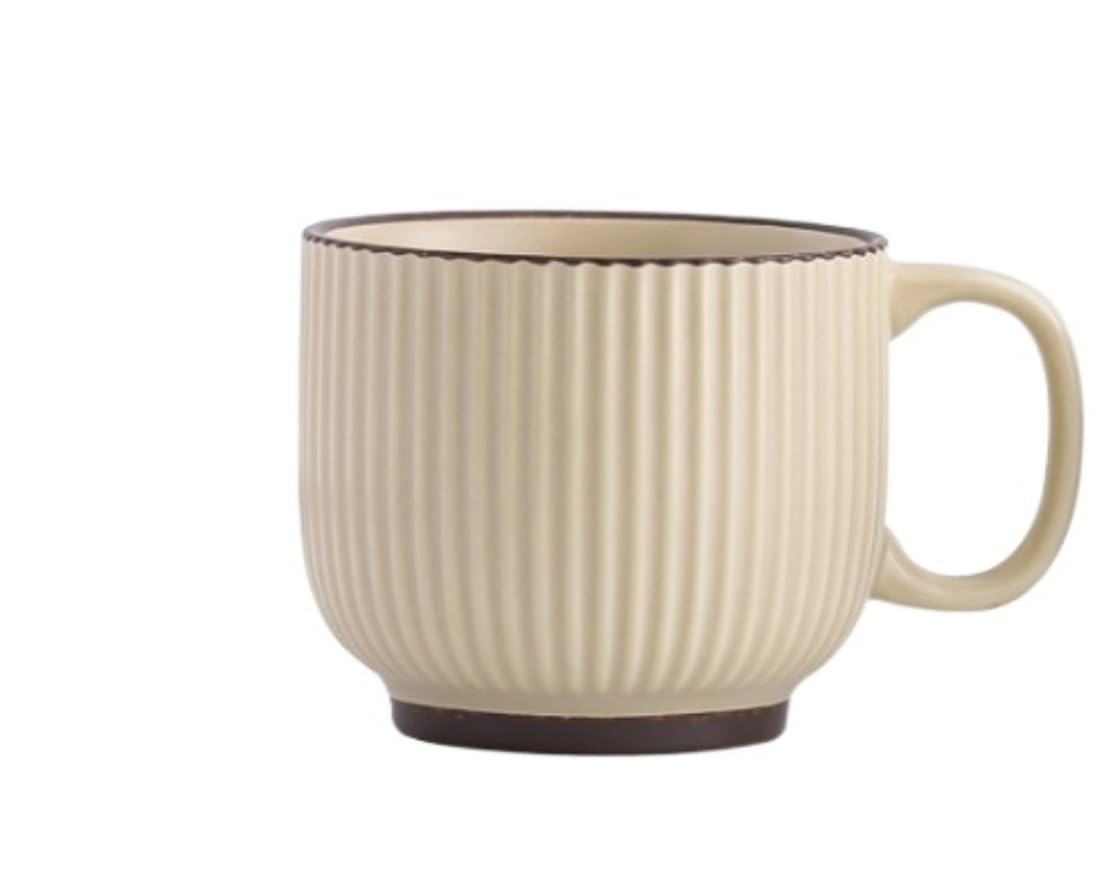 Tazza Cappuccino, Tazze Tazza Tazza in Ceramica a Righe in Rilievo Tazza da Bere per la casa Tazza da caffè per Ragazza Tazza da tè per Ufficio Semplice Tazze da caffè Moka(B)