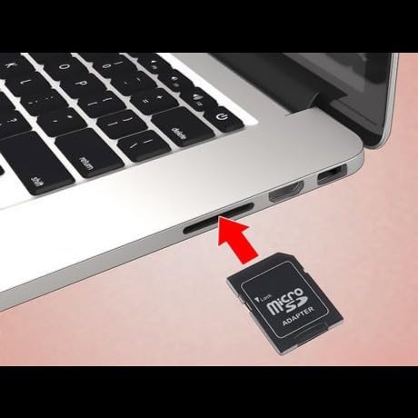 Image of Micro SD Card to SD Card Adapter Reader Adapter Compatible with All Mobile Memory Cards (Only Card Reader (Black) Pack of (1)