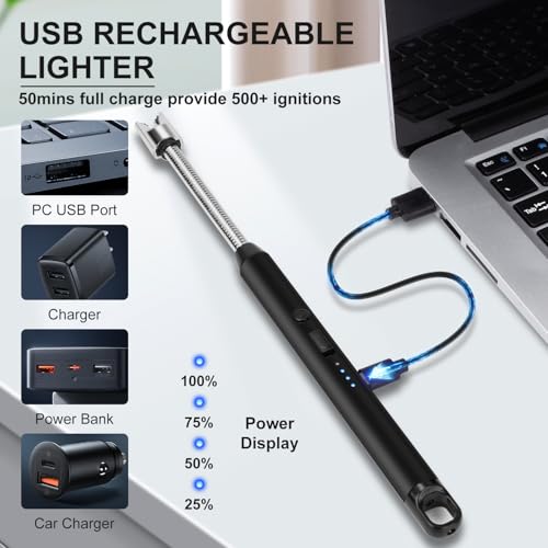 Encendedor Eléctrico LcFun Pack 2 con Cuello Flexible 360° miniatura 3