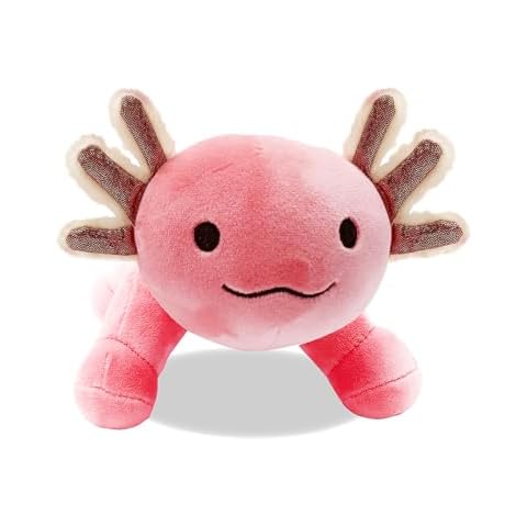 1Pcs Axolotl Plush Toys,10.8 Inch Lovely Soft Stuffed Pillow Dolls Toy Home Decoration for Kids Toddler Adult, Cute and Cuddly Axolotl Stuffed Animal Figure Gifts Christmas Halloween Birthday(Pink) Cover