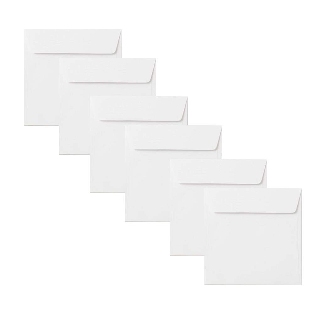100 quadratische Briefumschläge 220 x 220 mm, 22x22 cm, 120 g/m² mit Haftstreifen Farbe: 00 Weiß
