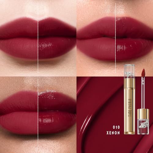 Image of Elixir Velvet-Shine Switching Lip Tint, 2-in-1 Velvet &Shine Deep Rich Red Lip Cream, Hydrating Long Lasting Liquid Lipstick, Blurs Lip Lines, Lightweight No-Sticky with Vitamin E 010 Xenon