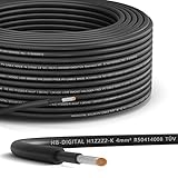 HB-DIGITAL 40m Solarkabel H1Z2Z2-K 4mm² für Solarmodule Reines Kupfer Verlängerungskabel Solarpanel Litze Leitung Einzelader flexibel zweischichtige spezielle Isolierung 1500V SCHWARZ