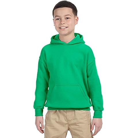 Gildan Heavyweight Youth Hooded Sweatshirt Irish Green Cover