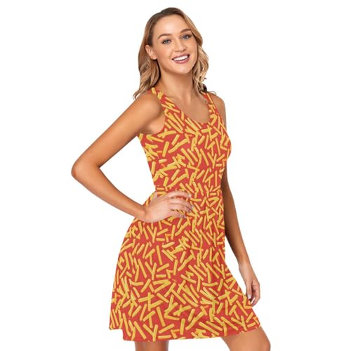 Image of ALAZA Women's Summer Dress Sun Dress Sleeveless with Pockets