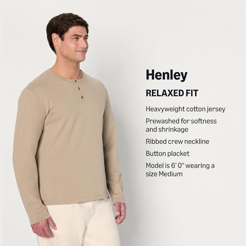 Image of Amazon Essentials Men's Long-Sleeve Henley Shirt