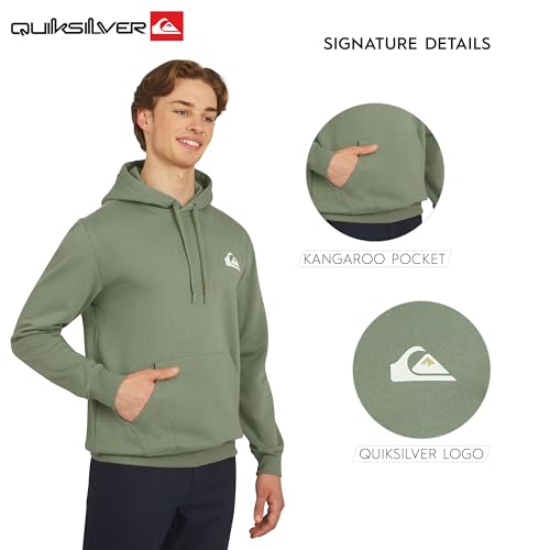 Quiksilver Men's Regular Fit Super Soft Fleece Midweight Pullover Hooded Sweatshirt - Image 7