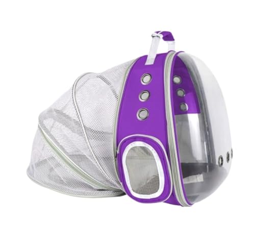 キャリーバッグ バブル拡張可能な猫バックパックペットトラベルキャリア猫と犬用ペットキャリア小型犬と子犬用 ペット用トラベルキャリア(C)