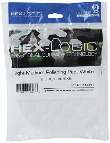 Image of Chemical Guys, Hex-Logic Light-Medium Polishing Pad, White, 5.5 in for 5 in