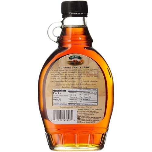 Image of Coombs Family Farms Pure Maple Syrup • Grade A Dark Color • Robust Taste • Rich Natural Sweetener for Pancakes, Baking & Cooking, 8 fl oz ℮ 236 ml