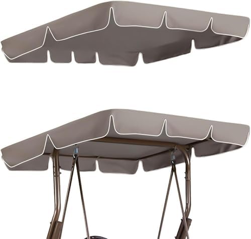 Waterproof Porch Swing Canopy Replacement - Anti-UV 300D Heavy-Duty Rip-Proof Garden Hammock Top Cover for Outdoor Patio, Yard, Seat (74x45 in, Green)