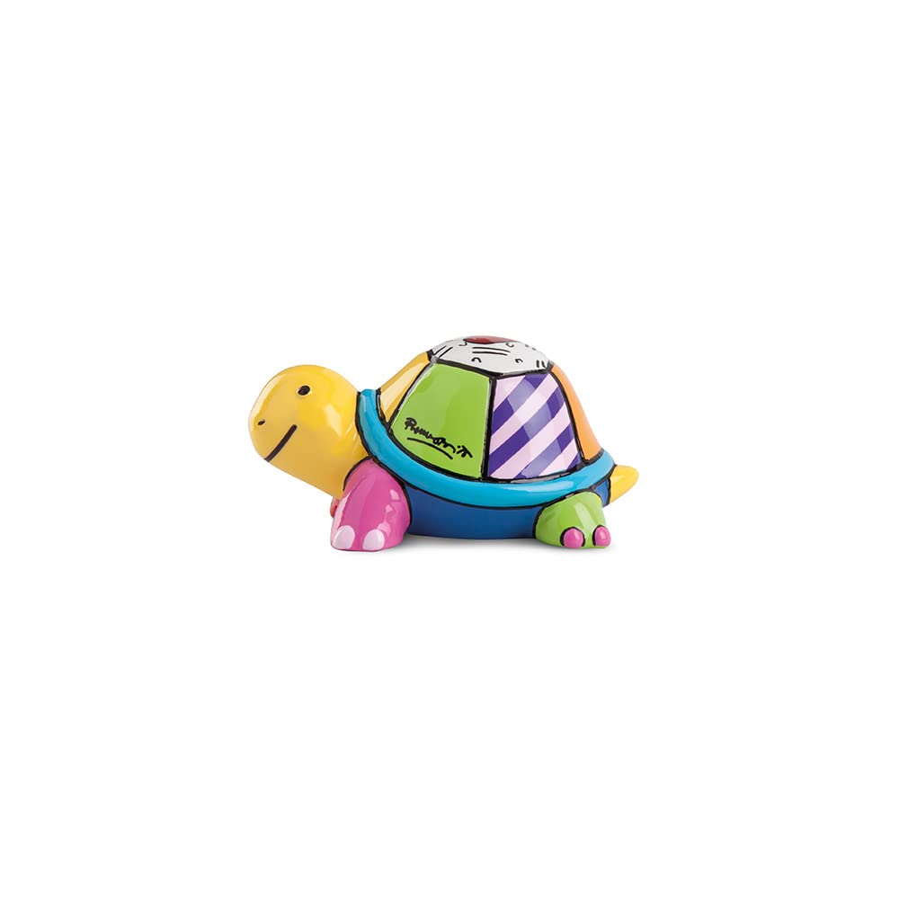 Egan Mini Turtle Figurine, Ceramic, Multicolor - By Romero Britto (6 x 9 cm)