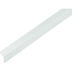 Listones De Pvc Para Pared Alberts 432973 Perfil de ángulo | Autoadhesivo | Plástico, blanco brillante | 1000 x 20 x 20 mm
