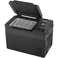 [山善] ポータブル冷蔵庫 冷凍冷蔵庫 25L コンプレッサー式 (AC/DC 2WAY電源) 車載 冷蔵庫 冷凍庫 小型 クーラーボックス 節電モード搭載 ブラック YFR-AC251(B)
