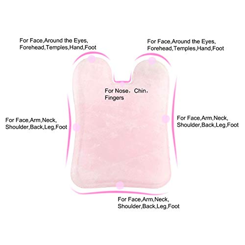 Getmecraft Store Getmecraft Rose Quartz Gua Sha Set (Leaf & Rabbit - Image 6