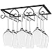 Soporte para Copas de Vino, Soporte para Copas, Estante Colgante para Copas, Soporte de Copas Robustos, Con 4 Tornillos, de Exhibición para La Barra de La Cocina (3 Ranuras)
