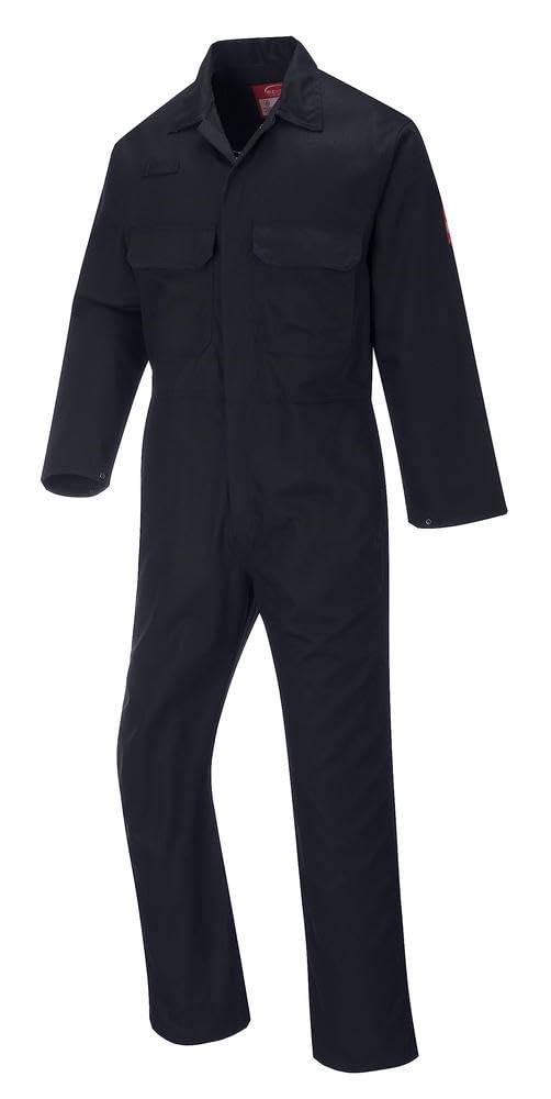 Portwest BIZ1 Bizweld Trudnopalny Kombinezon, Regularny, Rozmiar XS, Czarny
