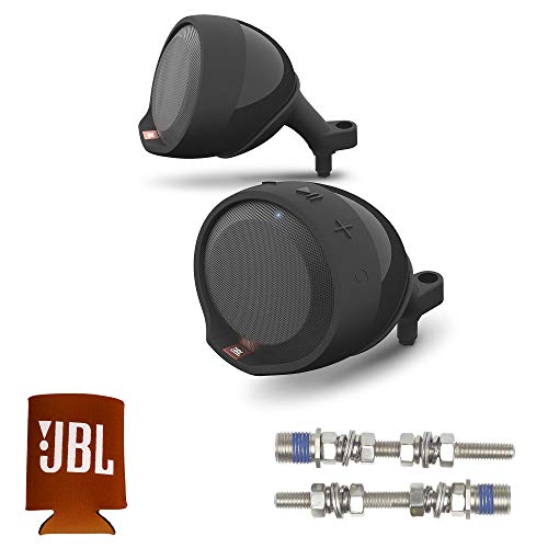 JBL Cruise PWSSPKCRUISEAM - Kit de altavoces Bluetooth impermeable para manubrio con kit de pernos compatible con Harley