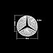 YIKA Car Steering Wheel Decorative Stickers for Mercedes-Benz New C E CLA GLC GLE GLA Class（Diameter 48mm）