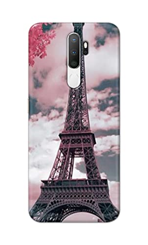 Image of Lovers Famous Place Eiffel Tower in Paris Hard Back Case Cover for Oppo A5 (2020) / Oppo A9 (2020) / Oppo A11x Back Cover -(J5) VNS2227