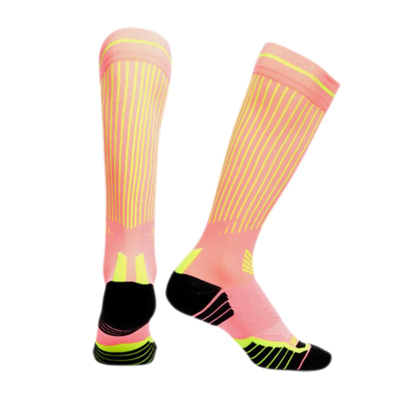 Image of Breathable High Tube Sports Socks for Men and Women - Advanced Pressure Zones, Moisture-wicking Material, Pack of 3