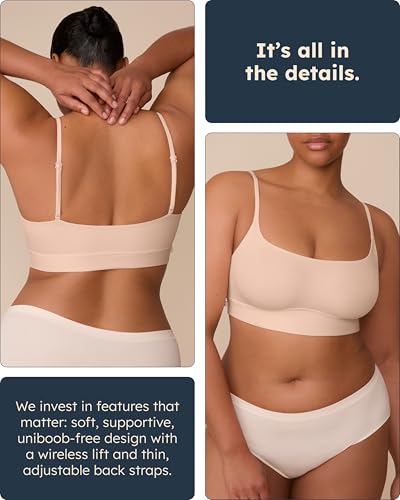 Bliss Scoop Bralette - Ultra-Soft & Lightweight, Wire-Free Scoop Neck Bralette for Women4