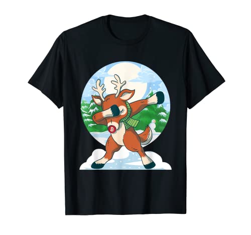 Bitcoin Crypto Navidad Reno Nariz BTC Criptomoneda Camiseta