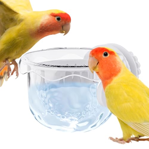 鳥の餌ボウル | 鳥かご用エサ皿 | 小型エサこぼれ防止ディッシュ セキセイインコ オカメインコ 大型鳥 屋内 屋外 鳥かご ガーデン 給餌 飲水 旅行用キャリア