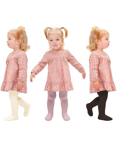 Image of Stelle Toddler Girls Tights Baby Cable Knit Stockings Thick Cotton Legging